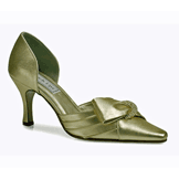 Katrina Gold Mid Heel Evening Shoes