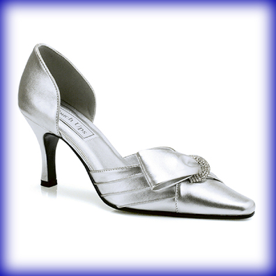 Katrina Silver Mid Heel Evening Shoes