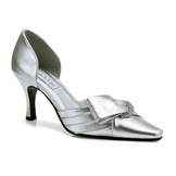 Katrina Silver Mid Heel Evening Shoes