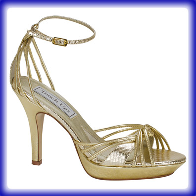 Kendall Gold High Heel Evening Shoes