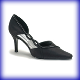 Kendra Black Mid Heel Evening Shoes