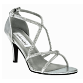 Kendra Silver Metallic Mid Heel Evening Shoes