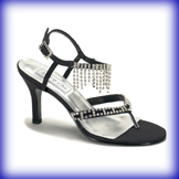 Lacey Black High Heel Evening Shoes