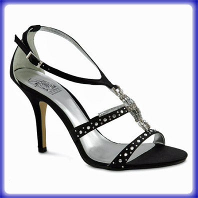 Lara Black Sky High Heel Evening Shoes