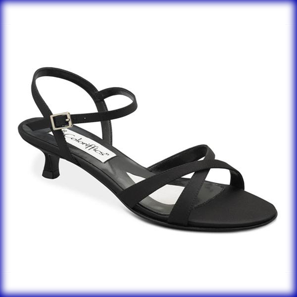 Evening Low Heel Black Sandals Low Heel Sandals