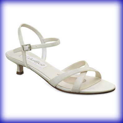 Lindsay Ivory Low Heel Evening Shoes