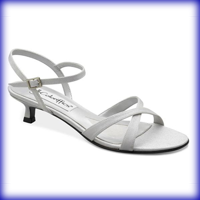 Lindsay Silver Low Heel Evening Shoes