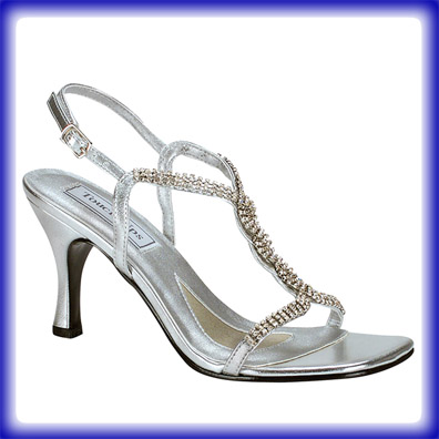 Lisa Silver High Heel Evening Shoes