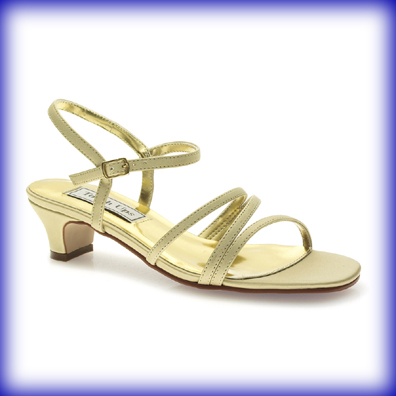 Lynn Gold Low Heel Evening Shoes