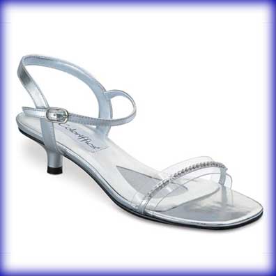 Maggie Low Heel SilverClear Evening Shoes
