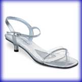 Maggie Clear Low Heel Evening Shoes