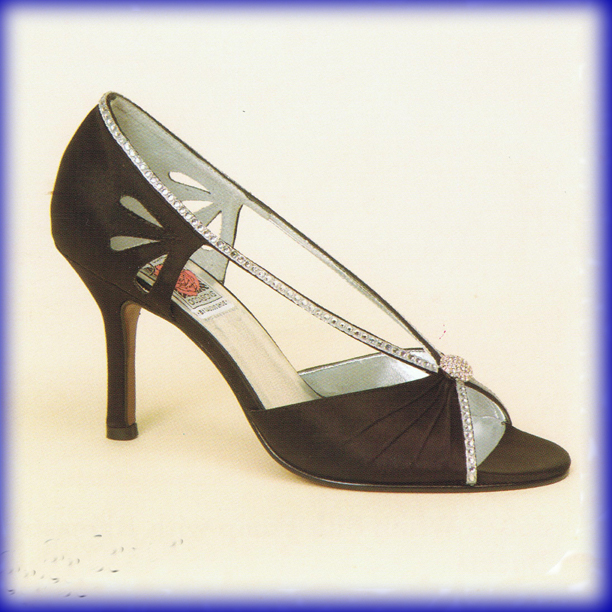 Maggi Black High Heel Evening Shoes