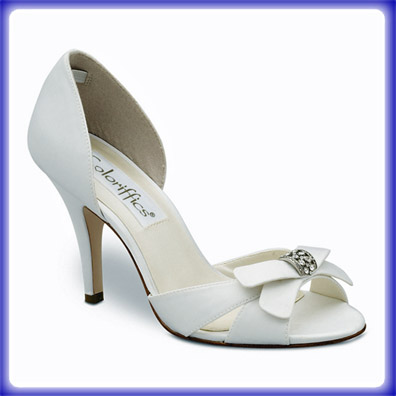 Maya White Satin High Heel Bridal Shoes