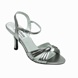 Natalie Pewter Metallic Mid Heel Evening Shoes