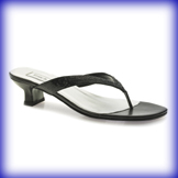 Neptune Black Low Heel Evening Flip Flops