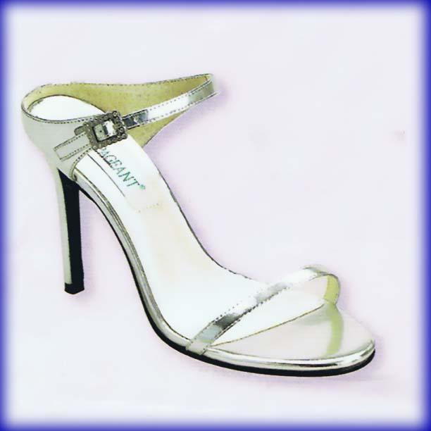 Nikki Silver Metallic Sky High Evening Shoes