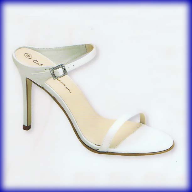 Nikki White Crepe Sky High Bridal Shoes