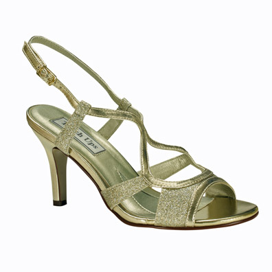 Renee Gold Heel Evening Shoes