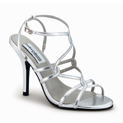 Runway Silver High Heel Evening Shoes