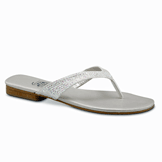 Sequin Thong Low Heel Bridal Flip Flops