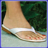 Sequin Thong Low Heel Bridal Flip Flops