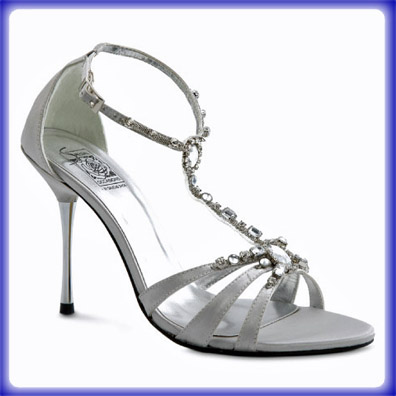 Shakira Silver Sky High Heel Evening Shoes