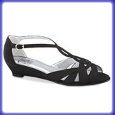 Shannon Black Crepe Evening Shoes