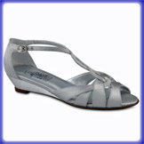 Shannon Silver Satin Evening Shoes