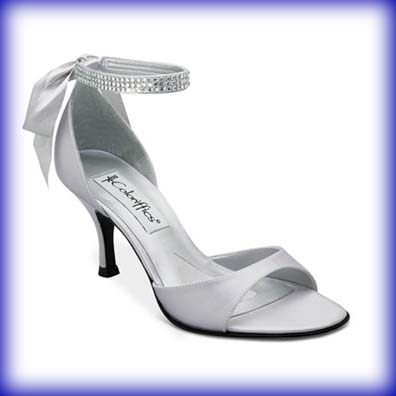 Sierra Silver Mid Heel Evening Shoes