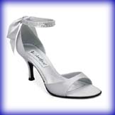 Sierra Silver Mid Heel Evening Shoes