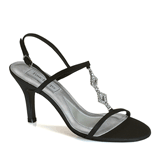 Tennille Black Mid Heel Evening Shoes