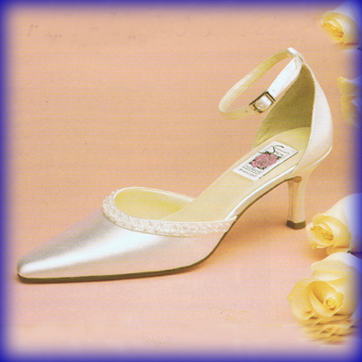 Trish White Mid Heel Bridal Shoes