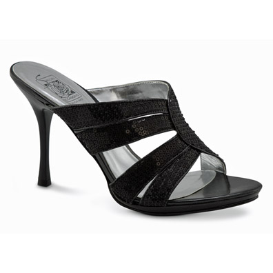 Vanessa Black Sequin Evening Shoes