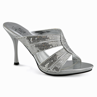 Vanessa Silver Sequin Evening Shoes